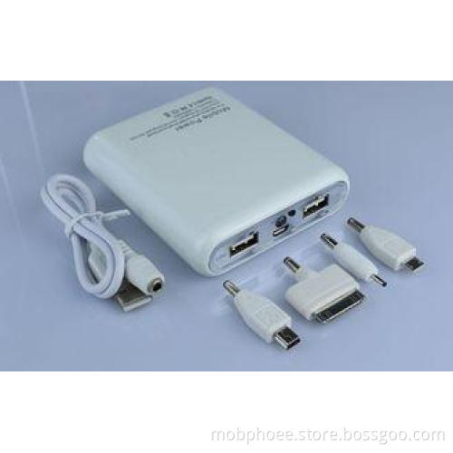 10000mah Mobile Phone Power Bank White Dual Usb Portable Ex
